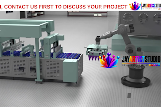 design 3d industrial factory renovation animation and architectural walkthrough