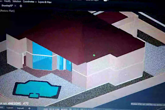 architectural drawing  3d modeling in autocad