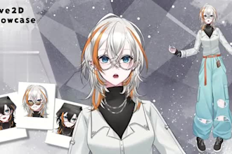 design and rig live2d vtuber model, vrchat avatar, vrc avatar, live2d rigging