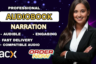narrate your audiobook for acx and audible with studio quality voice over and co