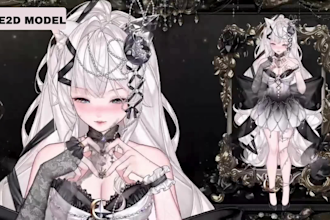 draw rig live 2d character 2d vtuber model live2d rigging for vtube studio