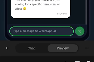 build an ai whatsapp chatbot and ai agent for 24 7 sales