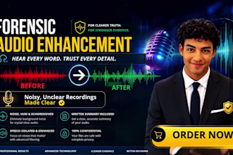 do forensic audio enhancement audio cleanup audio restoration unclear recording