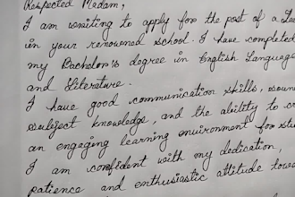write anything with my exquisite handwriting