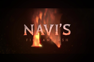 create cinematic fire title reveal animation