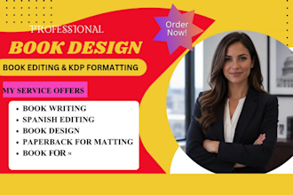 do a perfect ebook editing, memoir writing, and spanish editing