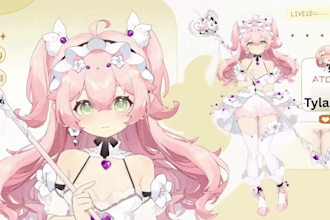 design and rig live2d vtuber model, 2d vtuber model, vtuber commission 2d anime