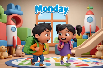 create 3d kids educational learning videos for kids channels