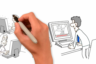 do custom whiteboard doodle video or ai whiteboard explainer