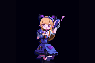 make custom 2d pixel art sprite animation game sprite sheet 2d game art assets