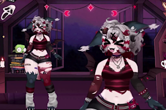 2d vtuber model, live2d vtuber rigging, vtuber avater, vtuber character, anime2d