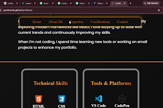 build a modern responsive portfolio website