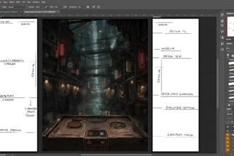 create game art and visual development for your project