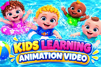 3d kids animation, 2d animation, nursery rhymes, kids learnin video, kids video