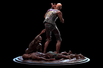 do 3d rigging 3d game character fix, edit 3d modeling stl file for 3d printing