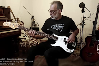 produce your funk song and record professional bass guitar