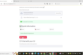build ai powered resume parser and PDF QA chatbot using nlp