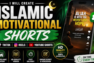 edit engaging islamic motivational short videos for tiktok, reels, shorts