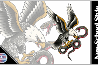 do creative new school custom tattoo design