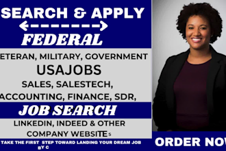 do job search and apply for federal, military, sales, sdr, salestech and USA job