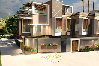 develop 3d sketchup models and ultramodern rendering of exterior villa
