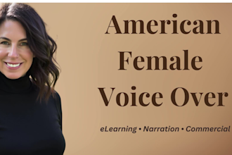 deliver a warm female voice for your elearning or promo