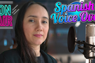 do a female voiceover in latin spanish