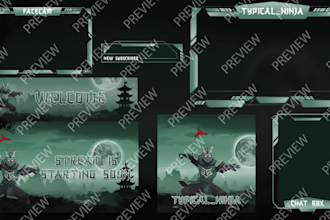 design custom gaming overlays, banners, and streampacks
