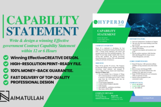 design an effective capability statement within 12hours