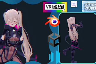 design and rig anime style vtuber model live2d anime art stream overlay