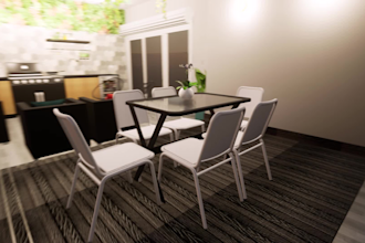 do moodboard, 2d floor plan and virtual tour 3d render