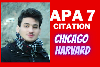edit apa 7 references, harvard references, chicago references, and ama reference