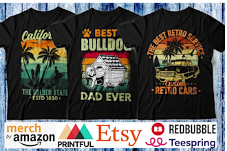 do make custom retro vintage t shirt design amazon