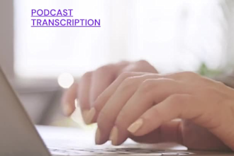 do podcast transcription in english