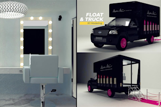 design 3d mockup, posm and dispenser