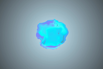 create abstract 3d liquid animated