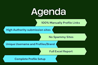 create manually profile backlinks on a high authority profile submission