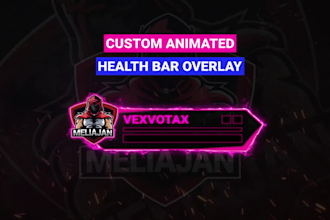 create a custom animated apex legend, warzone health bar overlay