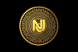design 3d gold coin, token, badge, crypto, nft, crest, shield logo