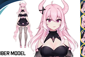 design and rig live2d vtuber model vtuber rigging anime avatar 2d vtuber model