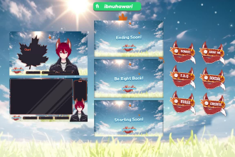 create animated stream overlay for vtuber