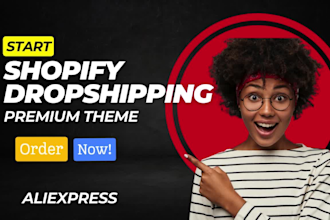 create shopify dropshipping store website, shopify website design or redesign