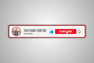 create an animated youtube subscribe button