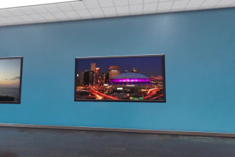 make 3d realistic virtual art gallery slideshow
