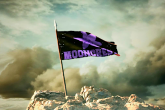 create waving flag with logo animation