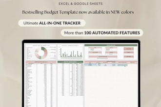 build custom excel or google spreadsheet budget planner and income tracker
