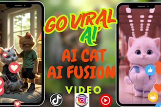 make viral ai cat videos ai pet ai stories ai animal fusion for youtube reels