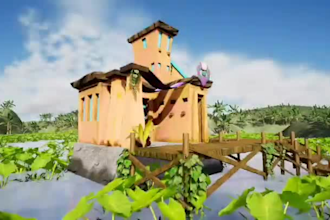 do 3d game environment game asset unity environment low poly 3d level background