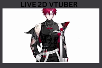 live2d anime vtuber model for vtube studio, vtuber commission and vrchart