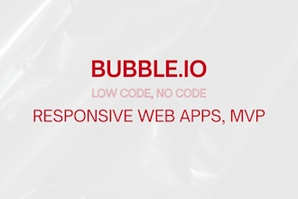 create bubble io web app, mvp, tools and dashboards